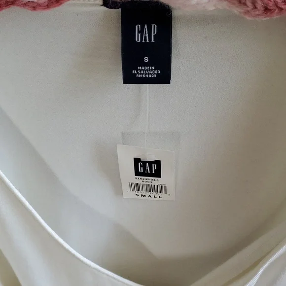 Nwt Gap Stretch Wrap White V-Neck Long Sleeve Top - Picture 2 of 5